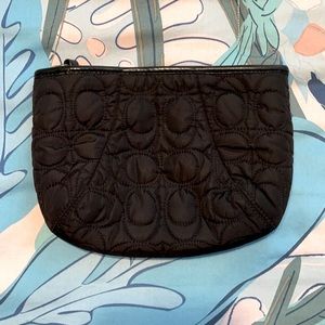 Black COACH Makeup Bag